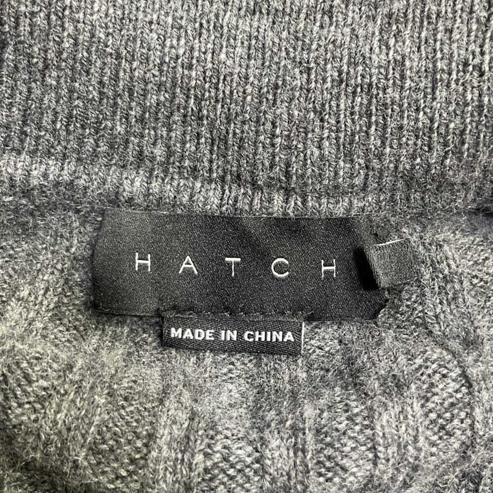 Hatch Ribbed Storm Grey Addie Polo Sweater Dress Size 1 - Picture 4 of 5